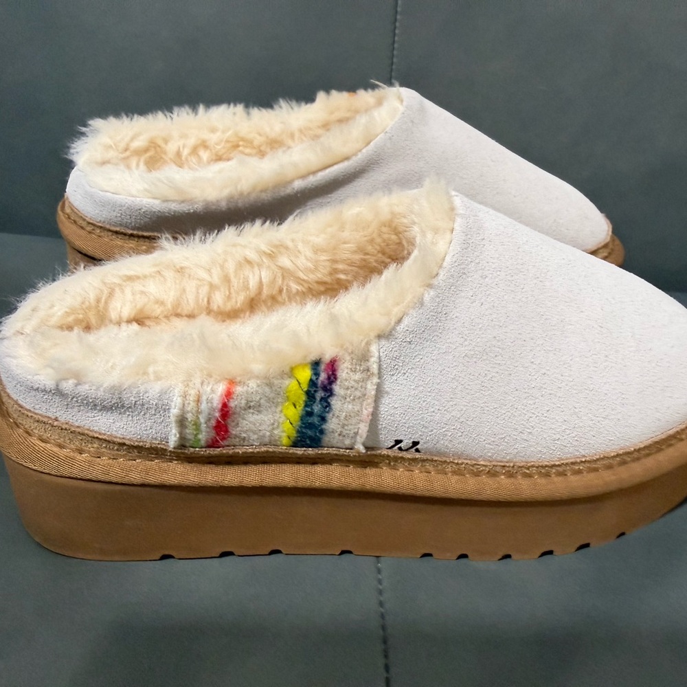 Mykos
Suede Faux Fur Cuff 
Platform Slipper (Women)